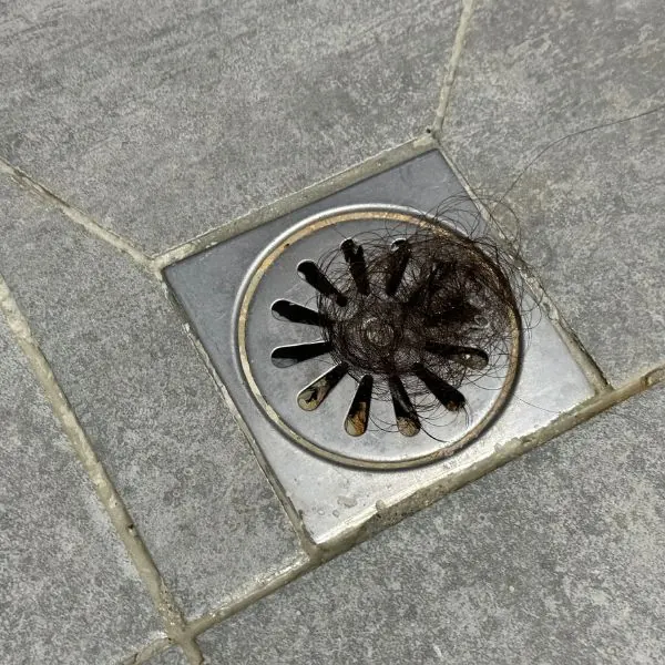 hair in drain