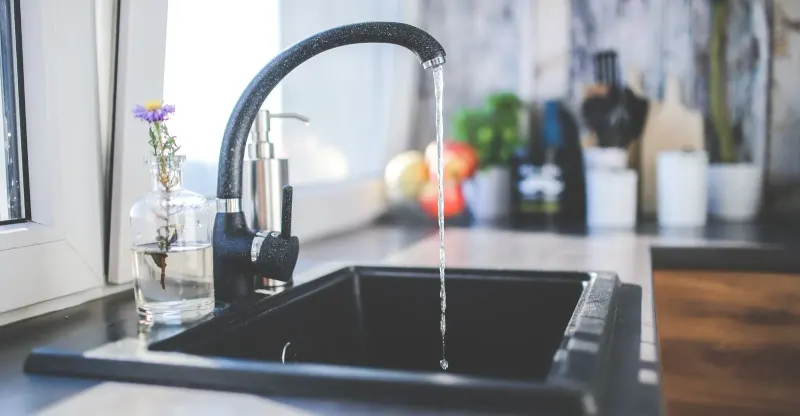 water coming slowly out of faucet