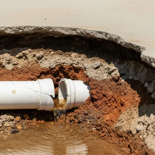 broken sewer line