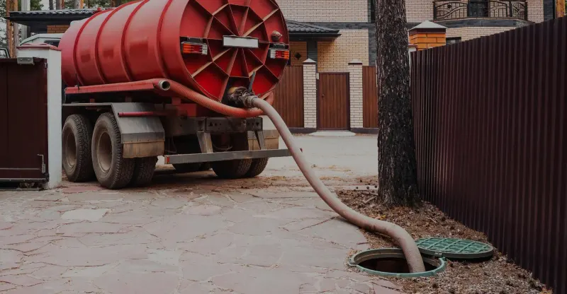 truck cleaning out sewer hole