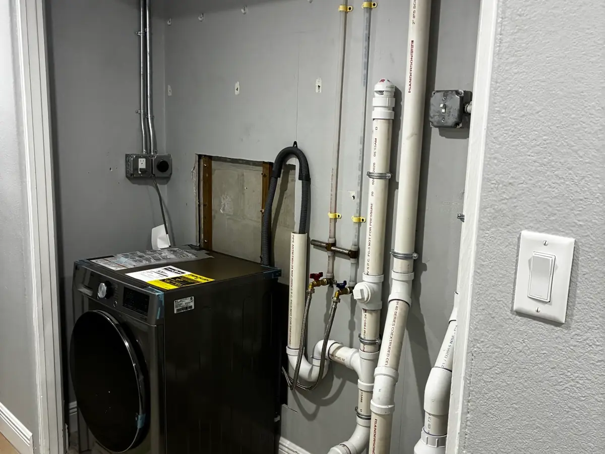 Ejector pump and drain piping serving a commercial property
