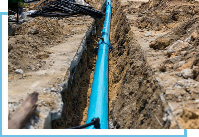 image of a new water line