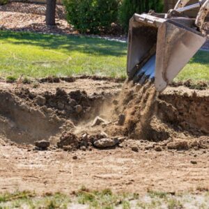 digging up a yard