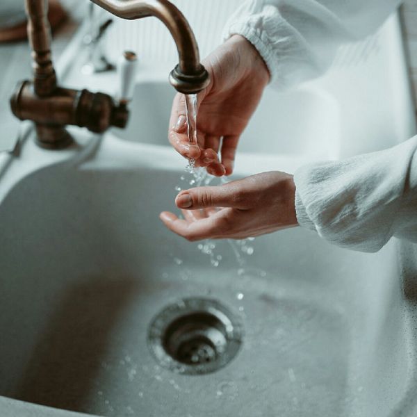 washing hands