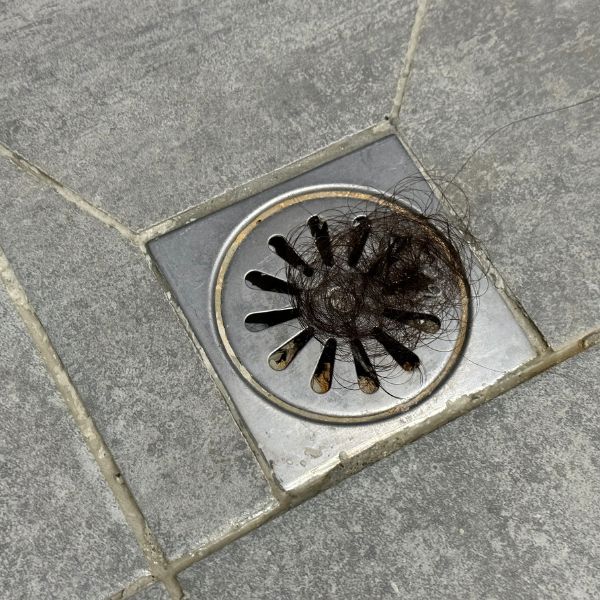 hair in drain