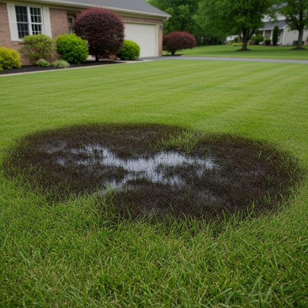 water pooling in yard