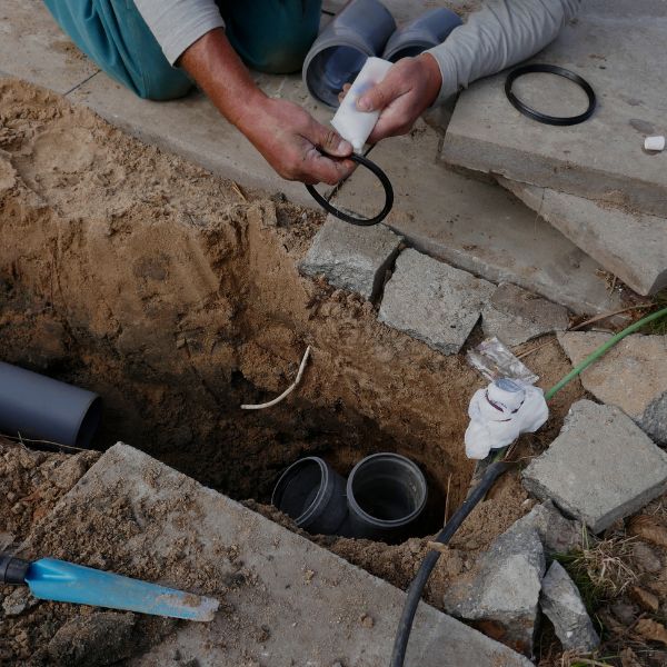 inspecting sewer line