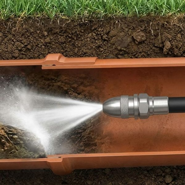 Sewer line cleanout.